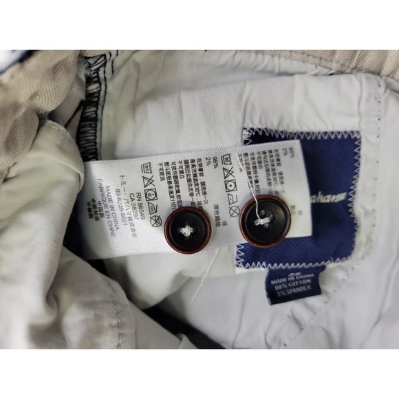 Tommy Bahama Blue Floral Men's 38 Flat Front Chino Shorts 9.5" Inseam Stretch - Picture 6 of 9